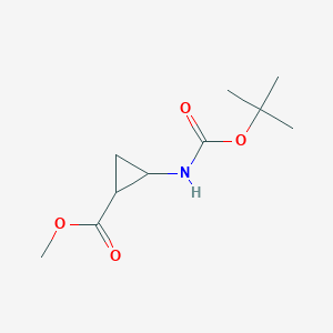 B1431274 cis-2-[[(1,1-Dimethylethoxy)carbonyl]amino]cyclopropanecarboxylic acid methyl ester CAS No. 1426414-00-7