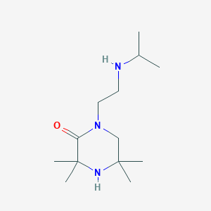 3,3,5,5-Tetramethyl-1-{2-[(propan-2-yl)amino]ethyl}piperazin-2-one