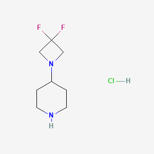 B1431292 4-(3,3-Difluoroazetidin-1-yl)piperidine hydrochloride CAS No. 1380680-50-1