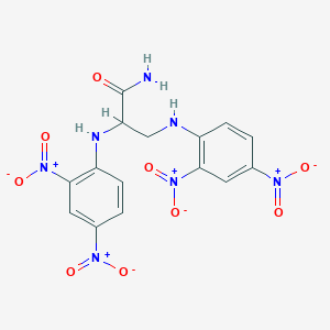 molecular formula C15H13N7O9 B14312993 3-(2,4-Dinitroanilino)-N~2~-(2,4-dinitrophenyl)alaninamide CAS No. 115319-25-0