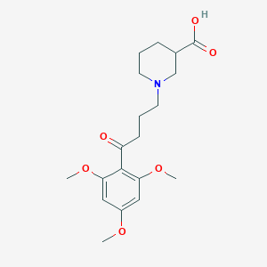 1-[4-Oxo-4-(2,4,6-trimethoxyphenyl)butyl]piperidine-3-carboxylic acid