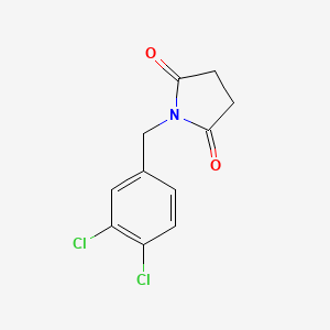 molecular formula C11H9Cl2NO2 B14313072 1-[(3,4-Dichlorophenyl)methyl]pyrrolidine-2,5-dione CAS No. 108640-68-2