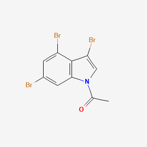 molecular formula C10H6Br3NO B14313094 1-(3,4,6-Tribromo-1H-indol-1-yl)ethan-1-one CAS No. 112290-75-2