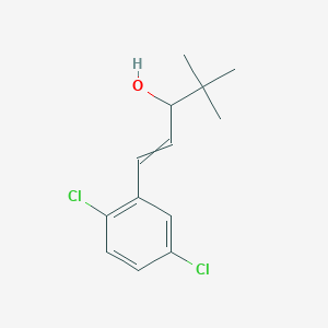 molecular formula C13H16Cl2O B14313144 1-(2,5-Dichlorophenyl)-4,4-dimethylpent-1-en-3-ol CAS No. 113679-27-9