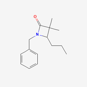 molecular formula C15H21NO B14313170 1-Benzyl-3,3-dimethyl-4-propylazetidin-2-one CAS No. 113437-12-0