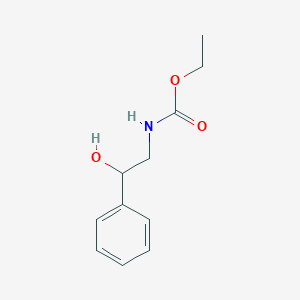 Carbamic acid, (2-hydroxy-2-phenylethyl)-, ethyl ester