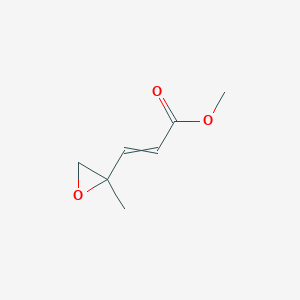 molecular formula C7H10O3 B14313238 Methyl 3-(2-methyloxiran-2-yl)prop-2-enoate CAS No. 113309-45-8