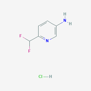 molecular formula C6H7ClF2N2 B1431326 6-(Difluoromethyl)pyridin-3-amine hydrochloride CAS No. 1646152-50-2