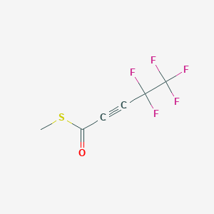 molecular formula C6H3F5OS B14313273 S-Methyl 4,4,5,5,5-pentafluoropent-2-ynethioate CAS No. 111835-75-7