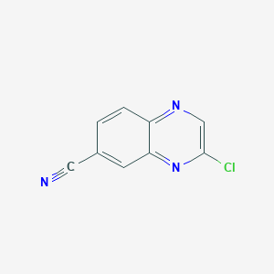 molecular formula C9H4ClN3 B1431328 3-Chloroquinoxaline-6-carbonitrile CAS No. 1236222-48-2