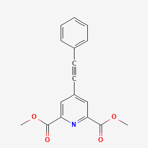 molecular formula C17H13NO4 B14313340 Dimethyl 4-(phenylethynyl)pyridine-2,6-dicarboxylate CAS No. 112776-85-9