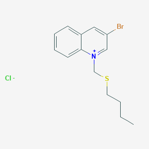 molecular formula C14H17BrClNS B14313371 3-Bromo-1-[(butylsulfanyl)methyl]quinolin-1-ium chloride CAS No. 114076-91-4