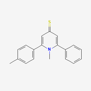 molecular formula C19H17NS B14313387 1-Methyl-2-(4-methylphenyl)-6-phenylpyridine-4(1H)-thione CAS No. 109346-34-1