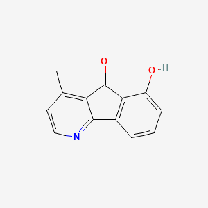 molecular formula C13H9NO2 B14313394 5H-Indeno(1,2-b)pyridin-5-one, 6-hydroxy-4-methyl- CAS No. 112368-59-9