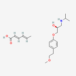 molecular formula C21H33NO5 B14313429 S-Metoprolol sorbate CAS No. 111337-50-9