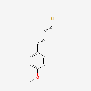 molecular formula C14H20OSi B14313442 [4-(4-Methoxyphenyl)buta-1,3-dien-1-yl](trimethyl)silane CAS No. 112371-20-7