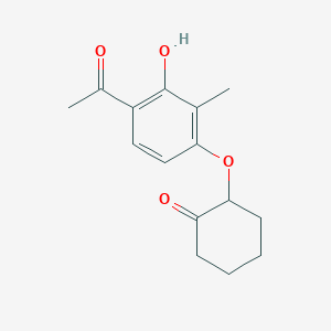 molecular formula C15H18O4 B14313487 2-(4-Acetyl-3-hydroxy-2-methylphenoxy)cyclohexan-1-one CAS No. 116719-55-2