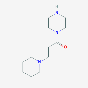 molecular formula C12H23N3O B14313488 1-(Piperazin-1-yl)-3-(piperidin-1-yl)propan-1-one CAS No. 109377-03-9