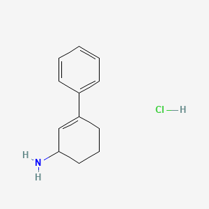 molecular formula C12H16ClN B14313491 3-phenylcyclohex-2-en-1-amine Hydrochloride CAS No. 114506-94-4