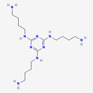 molecular formula C15H33N9 B14313541 N~2~,N~4~,N~6~-Tris(4-aminobutyl)-1,3,5-triazine-2,4,6-triamine CAS No. 112526-30-4