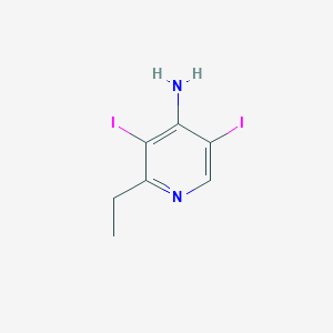 B1431355 2-Ethyl-3,5-diiodopyridin-4-amine CAS No. 1352393-71-5
