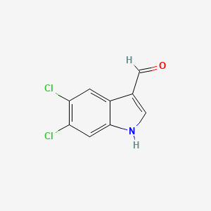 molecular formula C9H5Cl2NO B1431365 5,6-二氯-1H-吲哚-3-甲醛 CAS No. 1227578-94-0