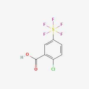 B1431367 2-Chloro-5-(pentafluorosulfur)benzoic acid CAS No. 1431329-70-2