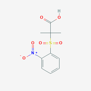 molecular formula C10H11NO6S B1431371 2-Methyl-2-[(2-nitrobenzene)sulfonyl]propanoic acid CAS No. 1403483-55-5