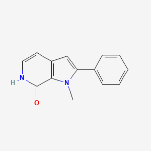 B1431374 1-methyl-2-phenyl-1H,6H,7H-pyrrolo[2,3-c]pyridin-7-one CAS No. 1375473-98-5