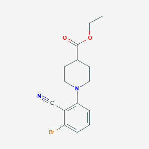 B1431383 Ethyl 1-(3-bromo-2-cyanophenyl)piperidine-4-carboxylate CAS No. 1260897-03-7