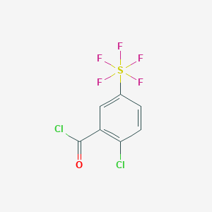 B1431393 2-Chloro-5-(pentafluorosulfur)benzoyl chloride CAS No. 1431329-83-7