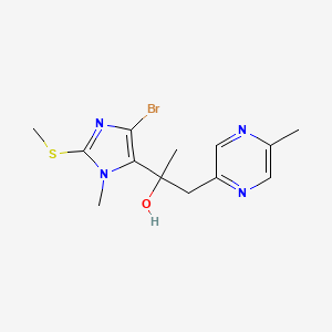 2-[4-Bromo-1-methyl-2-(methylsulfanyl)-1h-imidazol-5-yl]-1-(5-methylpyrazin-2-yl)propan-2-ol