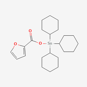 molecular formula C23H36O3Sn B14314024 Tricyclohexyl[(furan-2-carbonyl)oxy]stannane CAS No. 108861-98-9