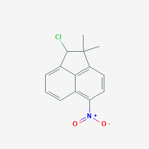 molecular formula C14H12ClNO2 B14314042 2-Chloro-1,1-dimethyl-6-nitro-1,2-dihydroacenaphthylene CAS No. 112083-00-8