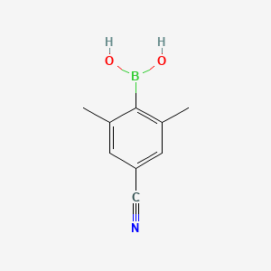 molecular formula C9H10BNO2 B1431407 4-氰基-2,6-二甲基苯硼酸 CAS No. 1451391-43-7