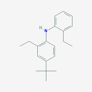 molecular formula C20H27N B14314103 4-tert-Butyl-2-ethyl-N-(2-ethylphenyl)aniline CAS No. 113644-15-8