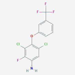 3,5-Dichloro-2-fluoro-4-[3-(trifluoromethyl)phenoxy]aniline