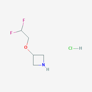 molecular formula C5H10ClF2NO B1431414 3-(2,2-Difluoroethoxy)azetidine hydrochloride CAS No. 1375472-46-0