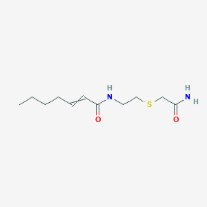 N-{2-[(2-Amino-2-oxoethyl)sulfanyl]ethyl}hept-2-enamide