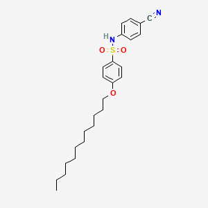 N-(4-Cyanophenyl)-4-(dodecyloxy)benzene-1-sulfonamide