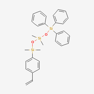 molecular formula C30H34O2Si3 B14314154 1-(4-Ethenylphenyl)-1,1,3,3-tetramethyl-5,5,5-triphenyltrisiloxane CAS No. 114556-28-4