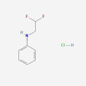 molecular formula C8H10ClF2N B1431417 N-(2,2-difluoroethyl)aniline hydrochloride CAS No. 1384427-28-4