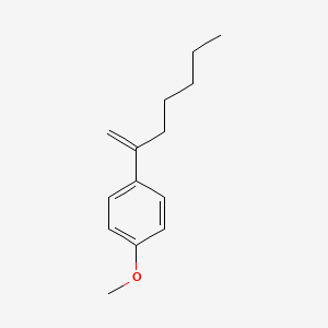 molecular formula C14H20O B14314188 1-Hept-1-en-2-yl-4-methoxybenzene CAS No. 109125-09-9