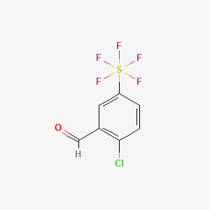 molecular formula C7H4ClF5OS B1431419 2-Chloro-5-(pentafluorosulfur)benzaldehyde CAS No. 1431329-76-8
