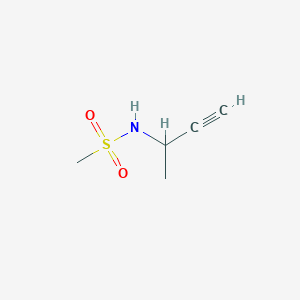 molecular formula C5H9NO2S B14314211 N-(But-3-yn-2-yl)methanesulfonamide CAS No. 111903-20-9