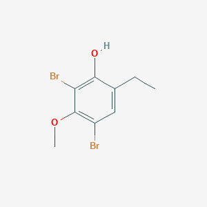 molecular formula C9H10Br2O2 B1431423 2,4-二溴-6-乙基-3-甲氧基苯酚 CAS No. 1443421-59-7