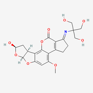 (3S,5R,7S)-16-[1,3-dihydroxy-2-(hydroxymethyl)propan-2-yl]imino-5-hydroxy-11-methoxy-6,8,19-trioxapentacyclo[10.7.0.02,9.03,7.013,17]nonadeca-1,9,11,13(17)-tetraen-18-one