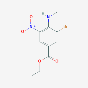 molecular formula C10H11BrN2O4 B1431425 3-溴-4-(甲基氨基)-5-硝基苯甲酸乙酯 CAS No. 1423037-47-1