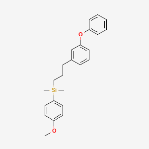 molecular formula C24H28O2Si B14314255 (4-Methoxyphenyl)(dimethyl)[3-(3-phenoxyphenyl)propyl]silane CAS No. 109627-31-8