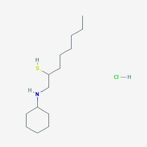 1-(Cyclohexylamino)octane-2-thiol;hydrochloride